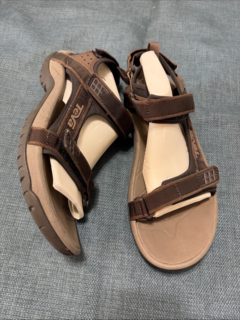 Teva Tanza Trail Hiking Sandals Men's Size 10.5 Brown Outdoor Spider Rubber 4141 - Picture 12 of 12